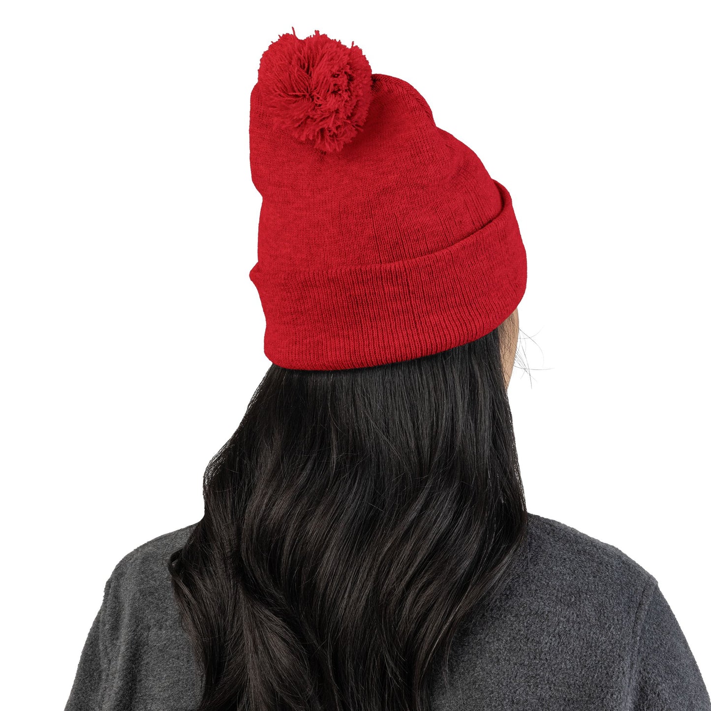 Resting Witch Face Activated Pom-Pom Knit Cap