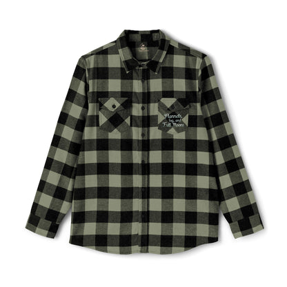 Cozy Flannel Shirt for Autumn Vibes, Flannels Fog and Full Moons