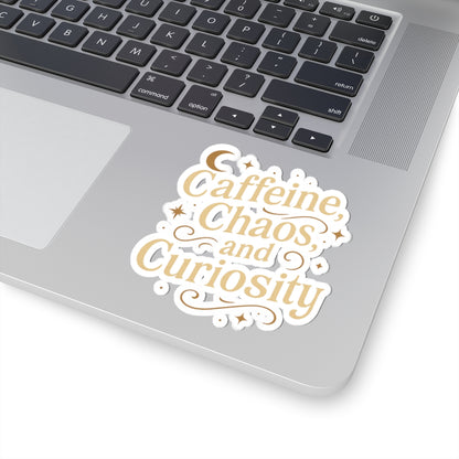Whimsical Caffeine Chaos Stickers Vinyl Decal
