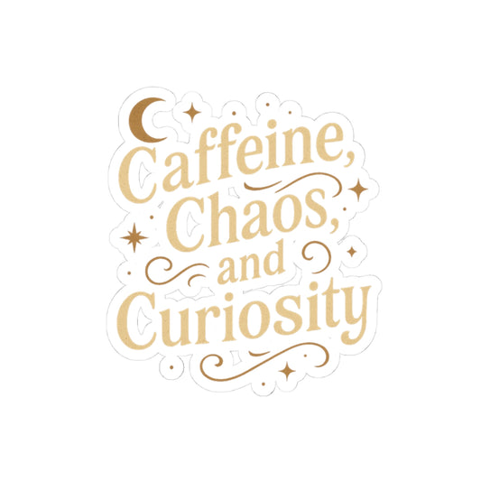 Whimsical Caffeine Chaos Stickers Vinyl Decal