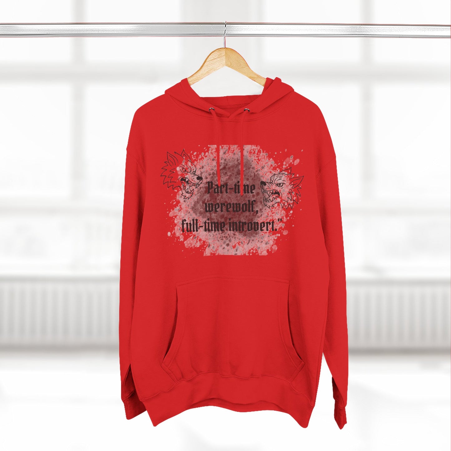 Casual Fleece Hoodie for Fun-Loving Werewolf Enthusiasts