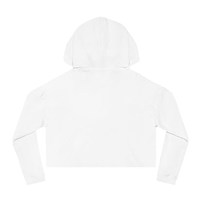 Cozy Autumn Cropped Hoodie - Sippin' Cider and Summoning Peace