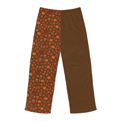 Cozy Men's Pajama Pants - Autumn Owl Print