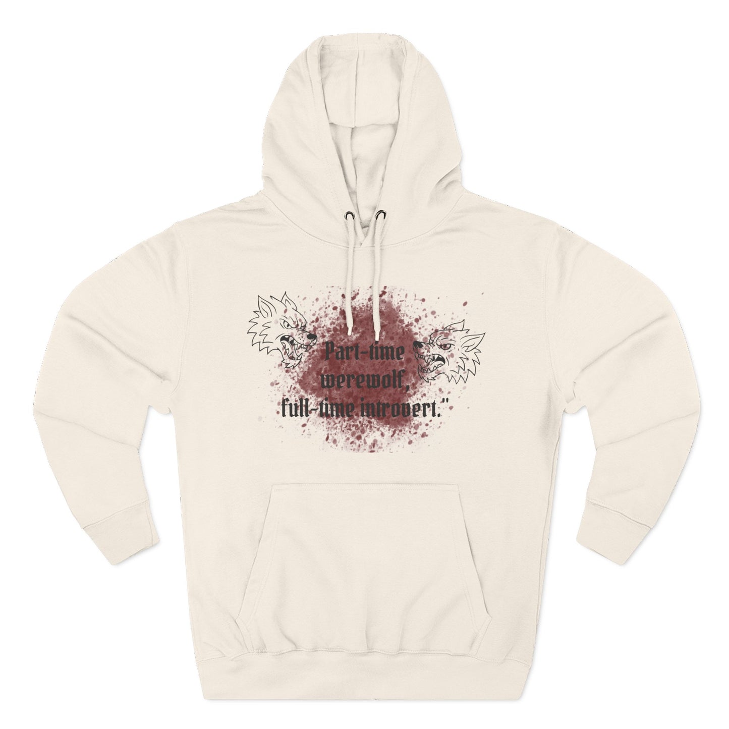 Casual Fleece Hoodie for Fun-Loving Werewolf Enthusiasts