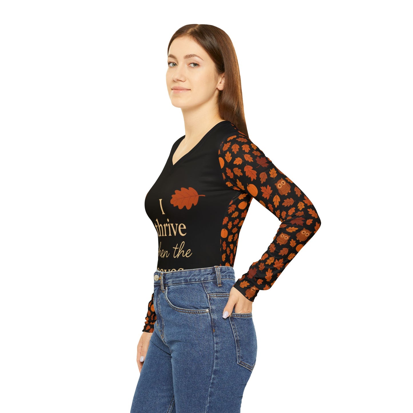 Autumn V-Neck Shirt, Fall Fashion
