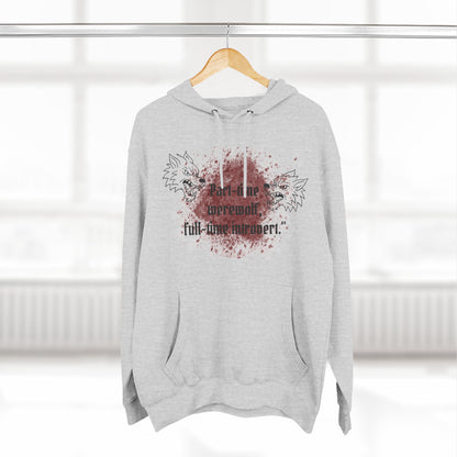 Casual Fleece Hoodie for Fun-Loving Werewolf Enthusiasts