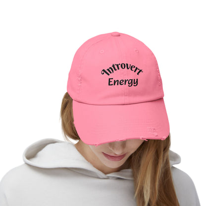 Distressed Cap - Introvert Energy Hat