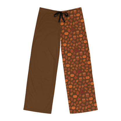 Cozy Men's Pajama Pants - Autumn Owl Print